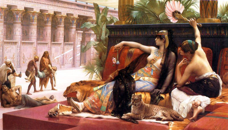 Cleopatra testing poisons on condemned prisoners